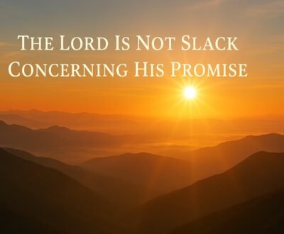 Drink Devotional Method: The Lord Is Not Slack Concerning His Promise (2 Peter 3)