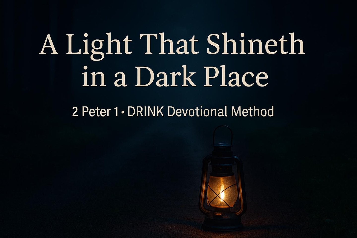 Drink Devotional Method A Light That Shineth in a Dark Place (2 Peter 1)