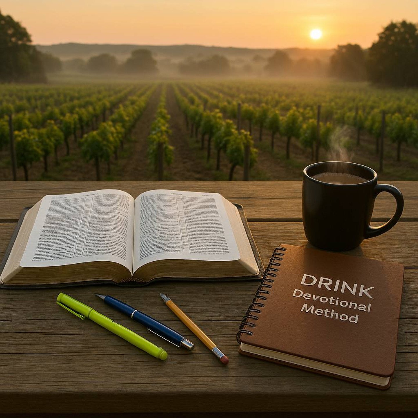 Drink Devotional Method Let Us Get Up Early to the Vineyards