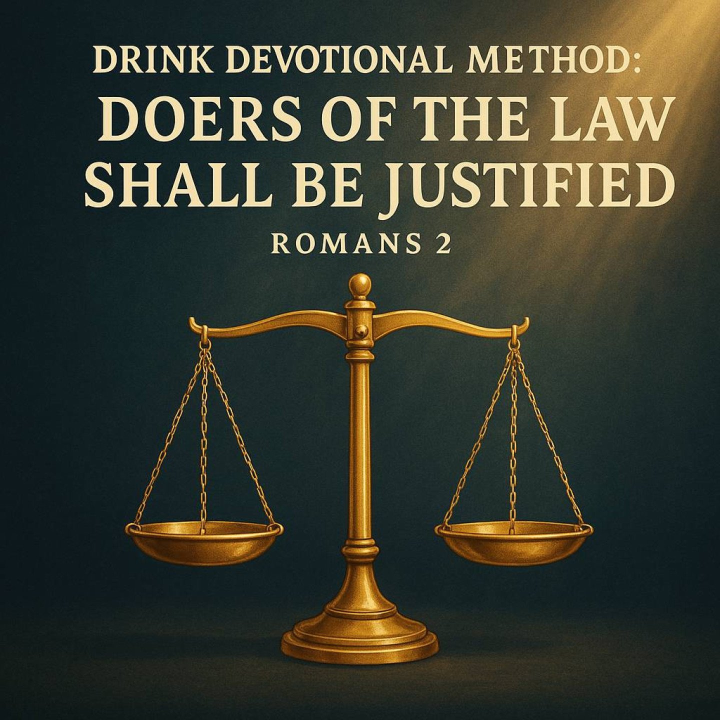 Drink Devotional Method - Doers of the Law Shall Be Justified (Romans 2)